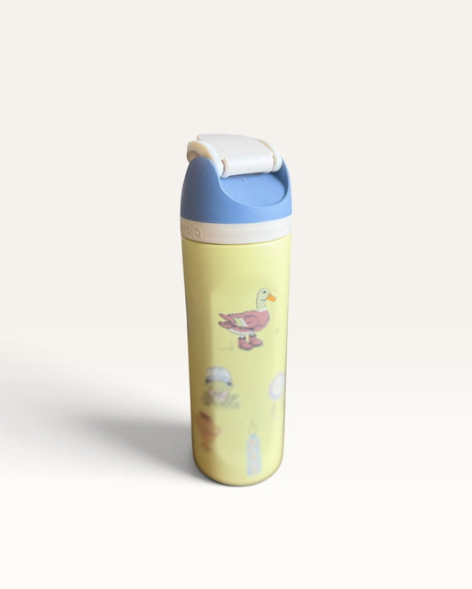 TERMO 24 OZ AMARILLO CON STICKERS