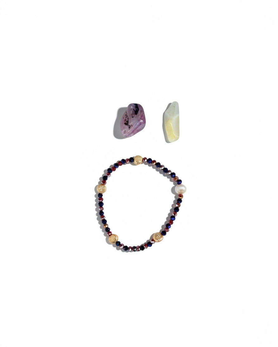Brazalete con perla de rio VELVET