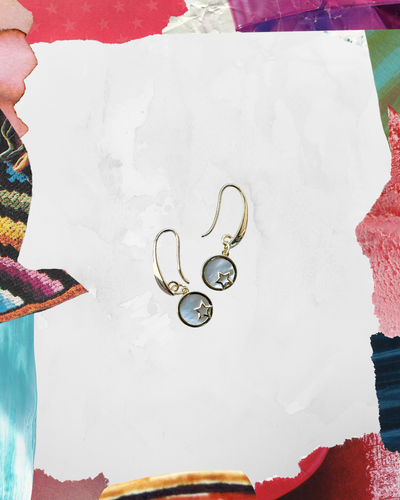 Aretes con charm de estrella