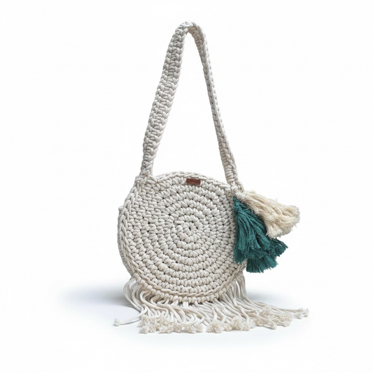 Bolsa de macrame circular