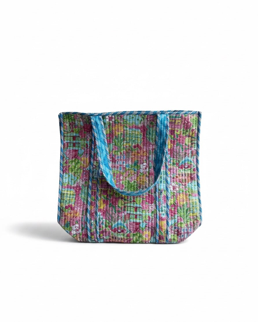 Tote Rosa con Casitas