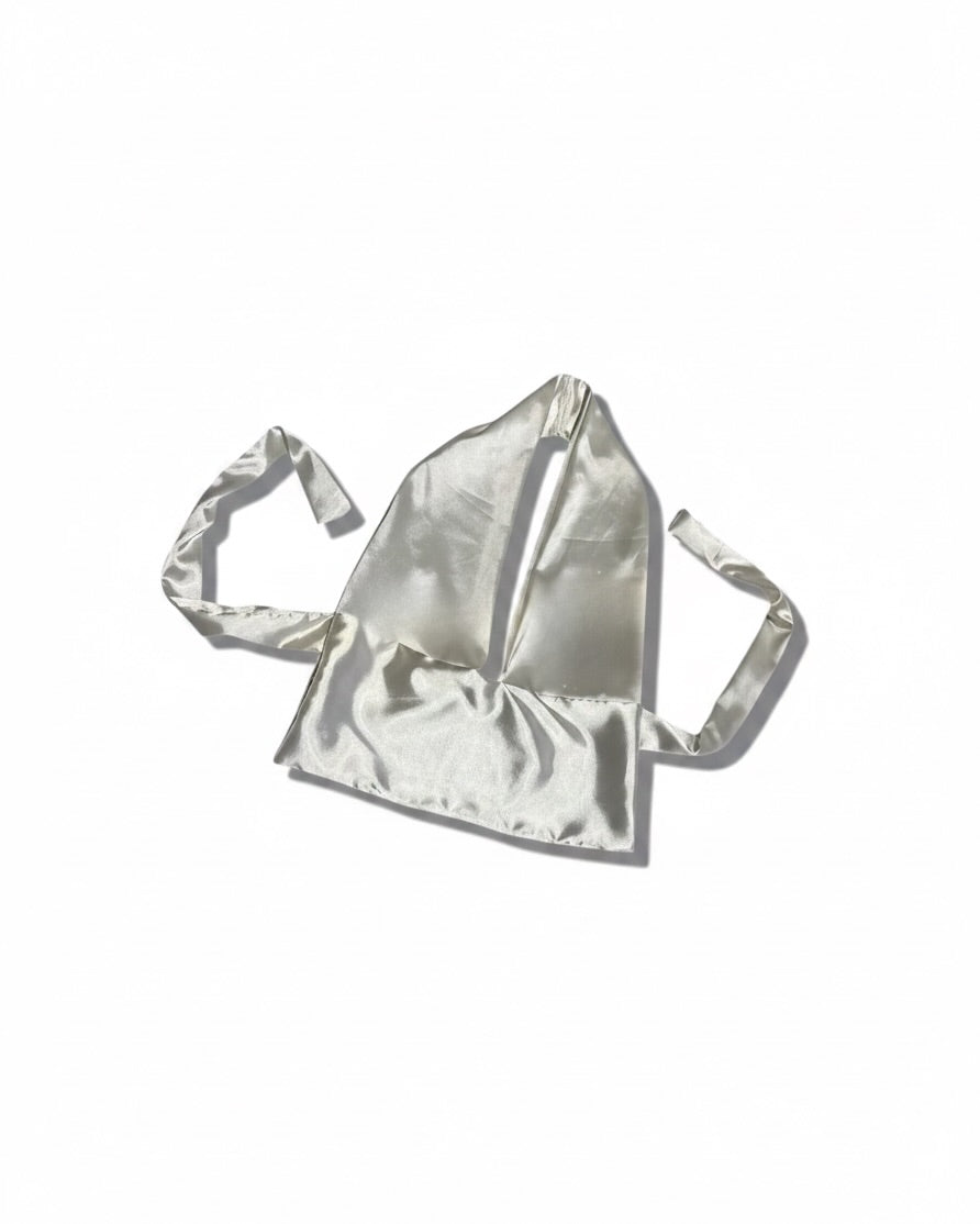 Top blanco SATÍN HALTER