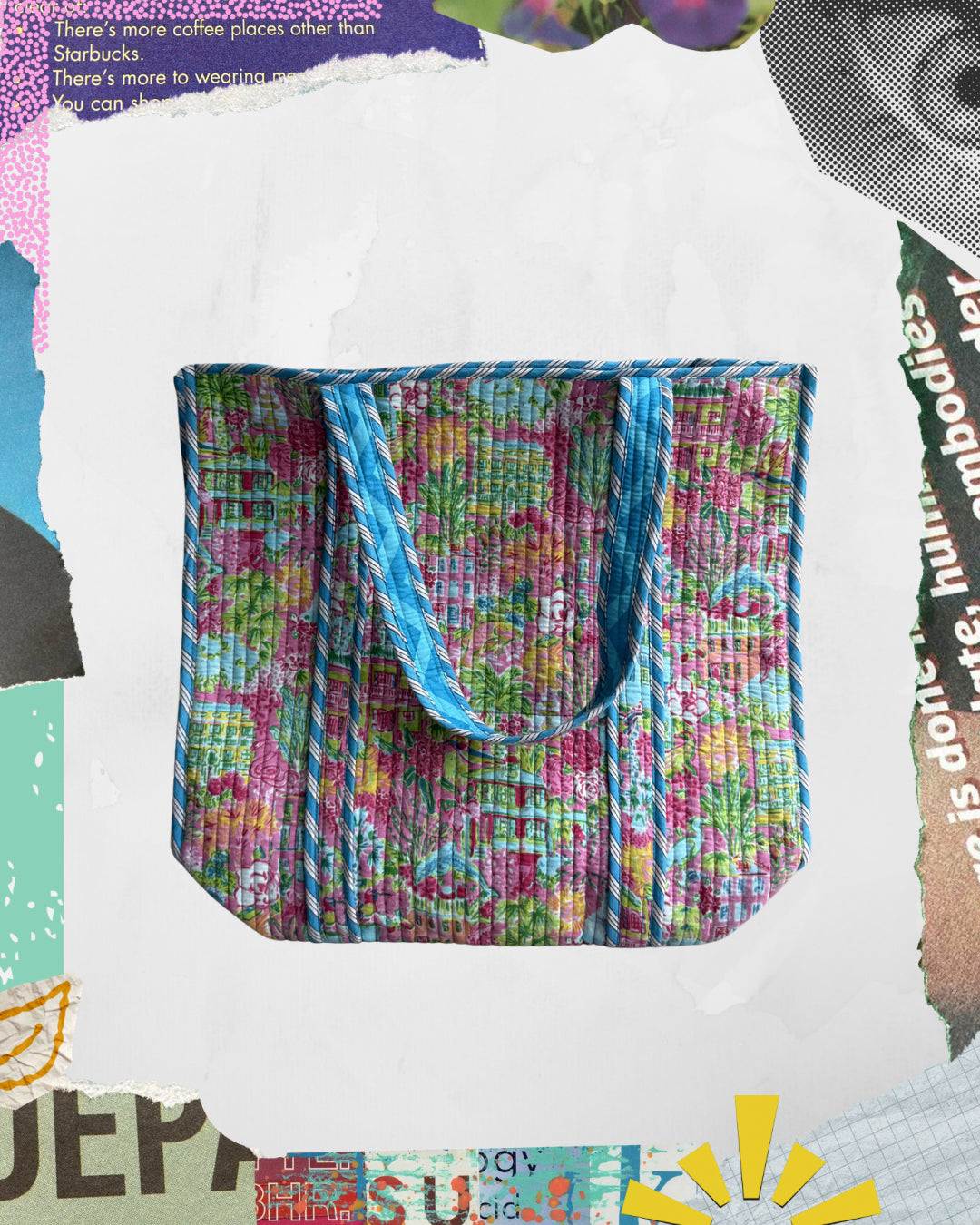 Tote Rosa con Casitas