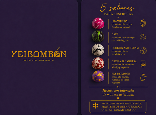 Chocolates artesanales rellenos gourmet - Caja chica