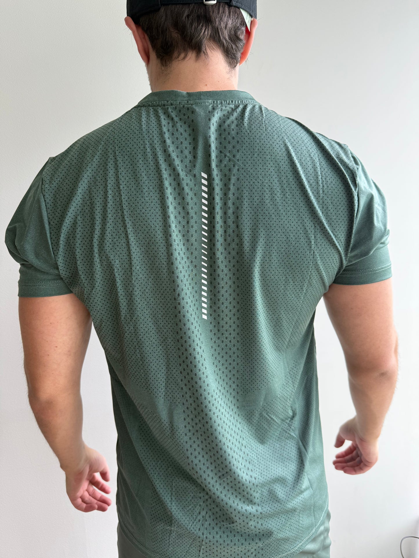 Activewear hombre manga corta verde