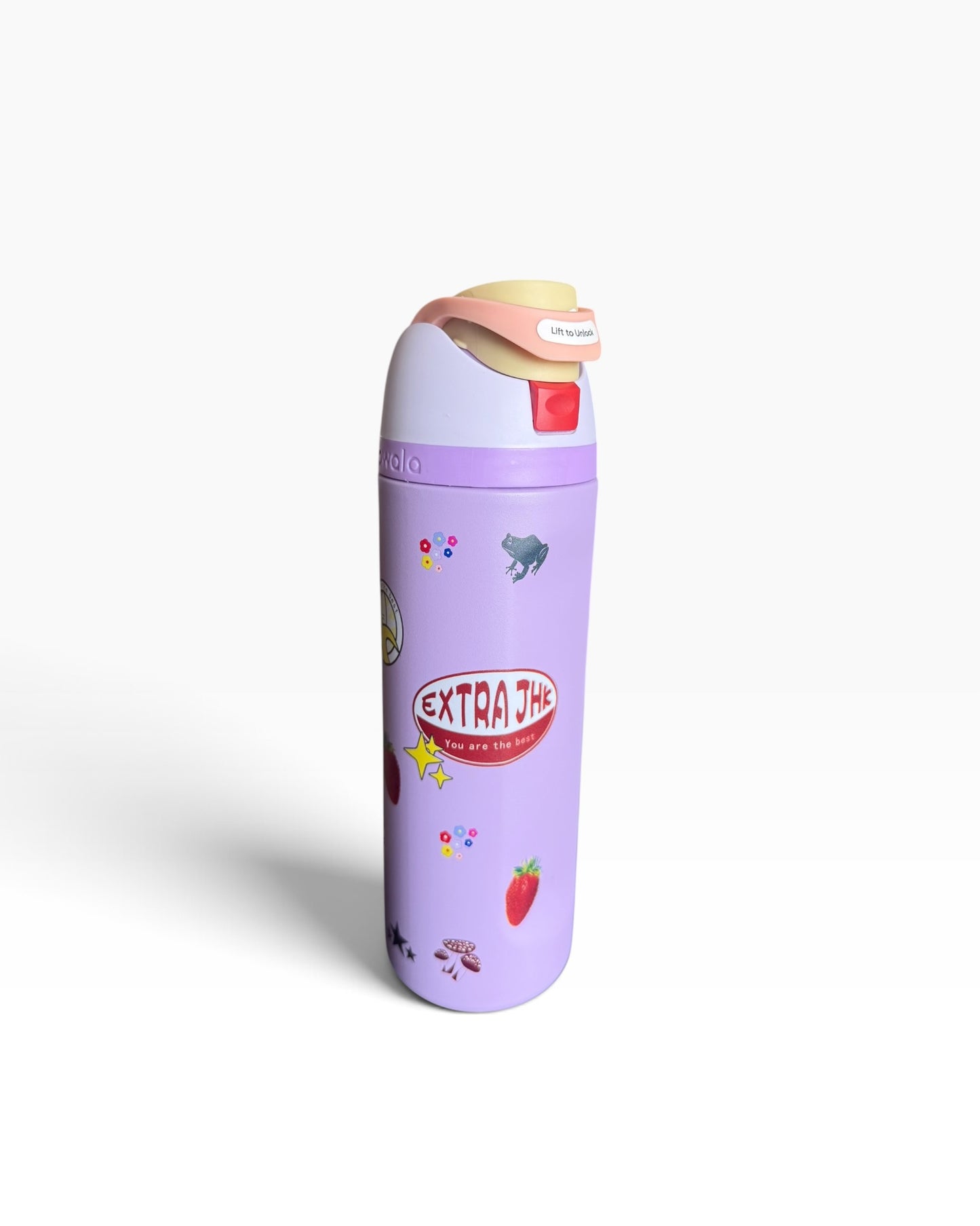 TERMO 24 OZ MORADO CON STICKERS