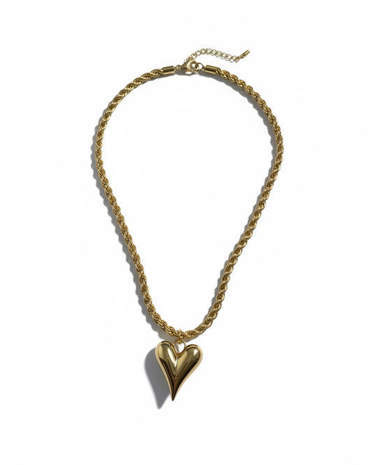 Collar corazon dorado