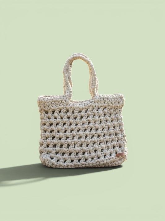 Bolsa de macrame rectangular Aqua