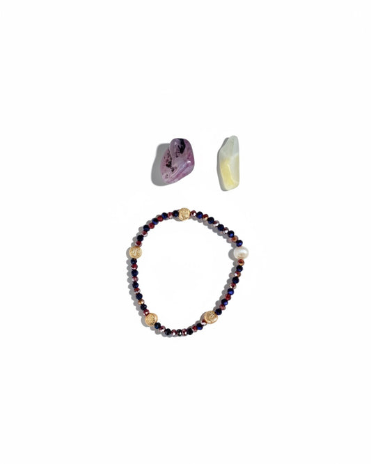Brazalete con perla de rio VELVET