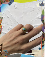Anillo ojo azul turqueza