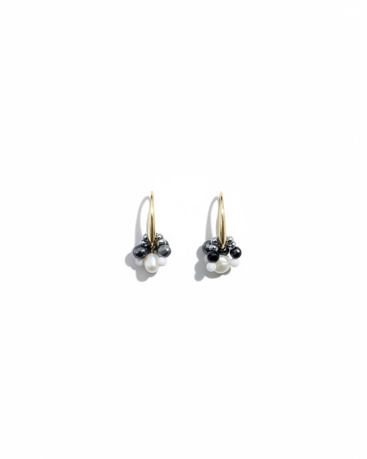 Aretes con perla de rio