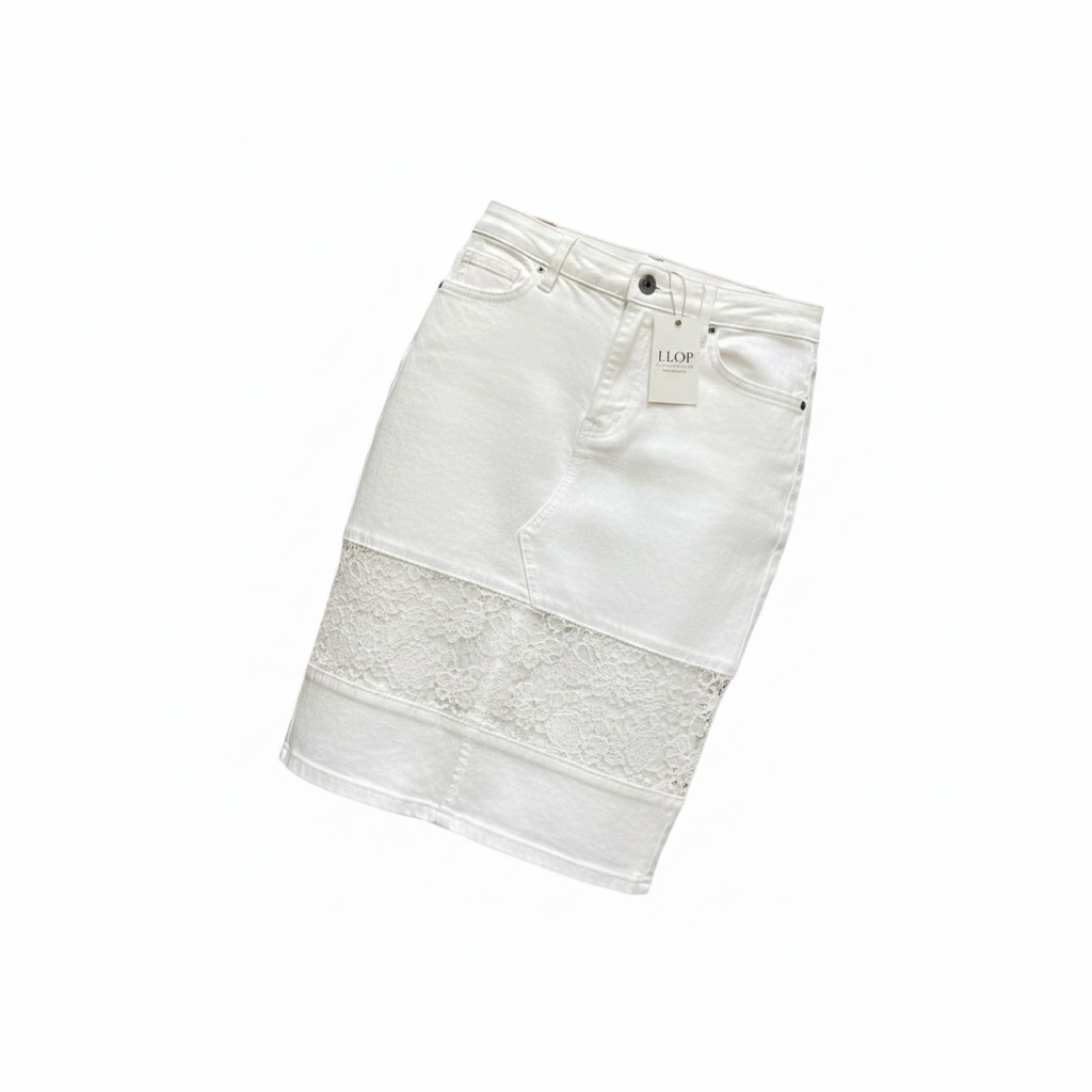 Falda con encaje blanco (TALLA 12)