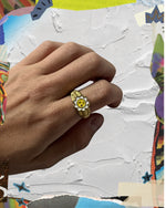 Anillo florecita blanca