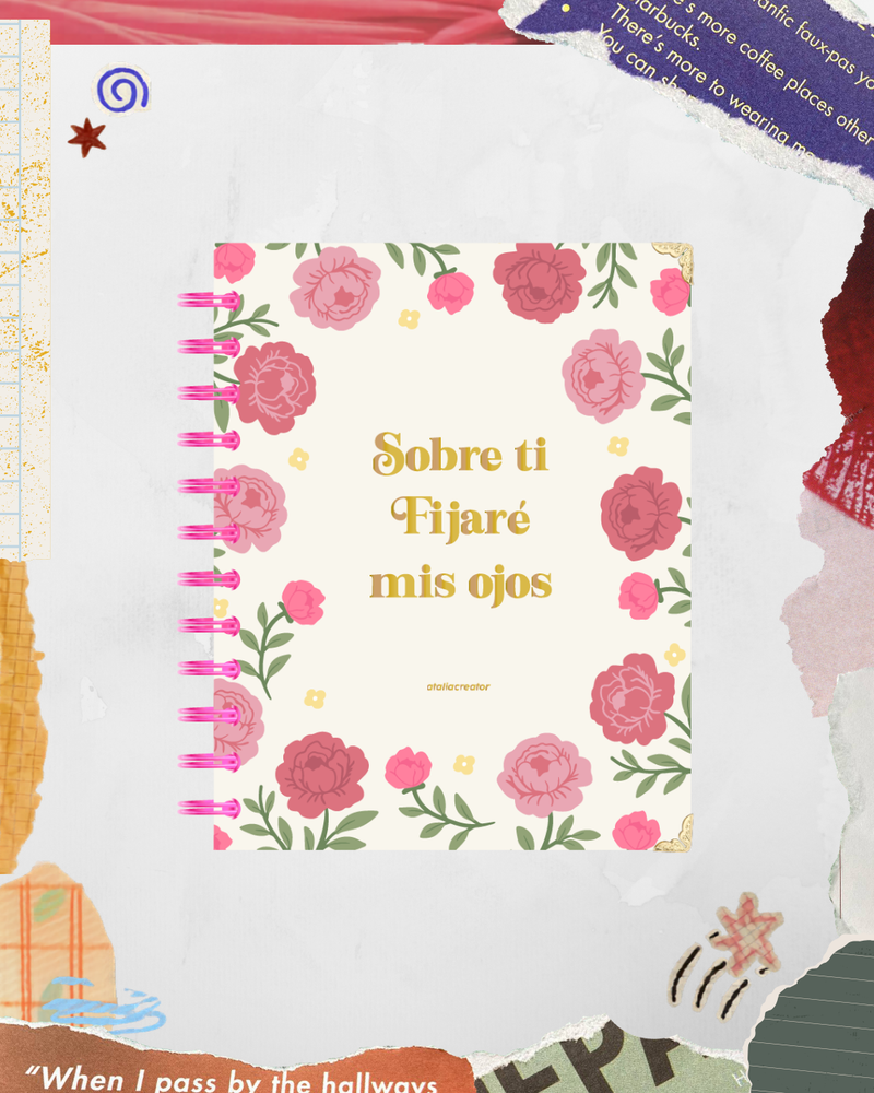 Libreta Girly Peonias