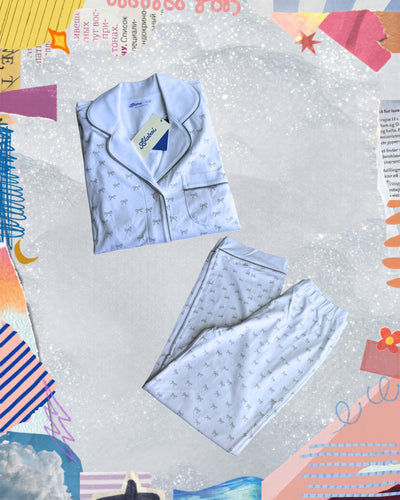 Pijama Grey Bows