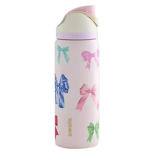 Termo rosa con moños 24 OZ