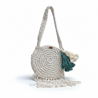 Bolsa de macrame circular