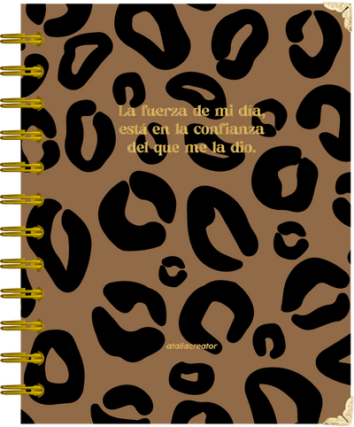 Libreta Animal Print Felino Coffe