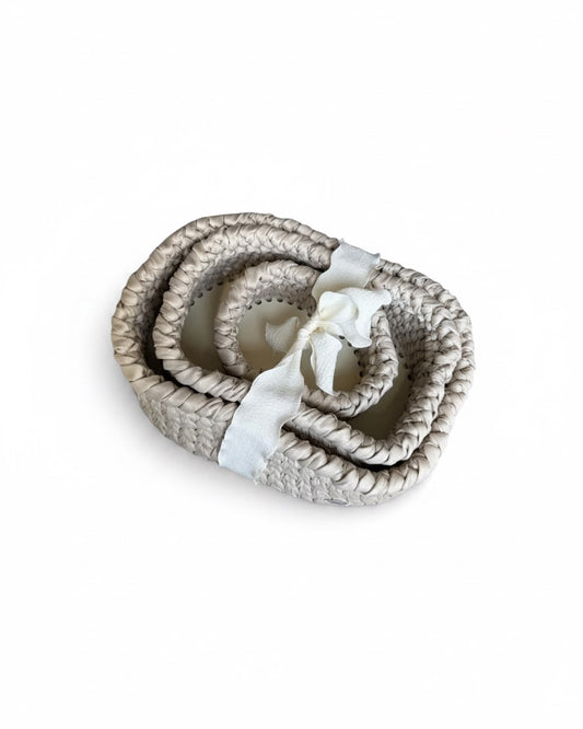 Canasta crochet decorativa