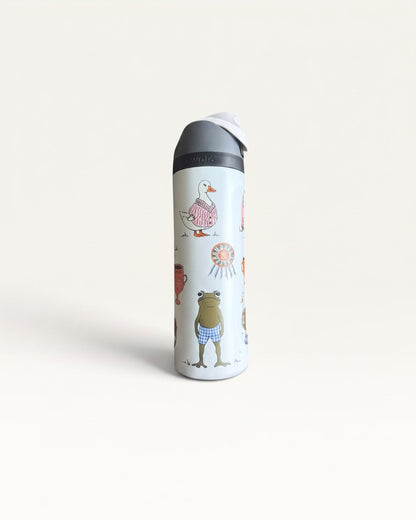 TERMO 24 OZ  BLANCO CON STICKERS