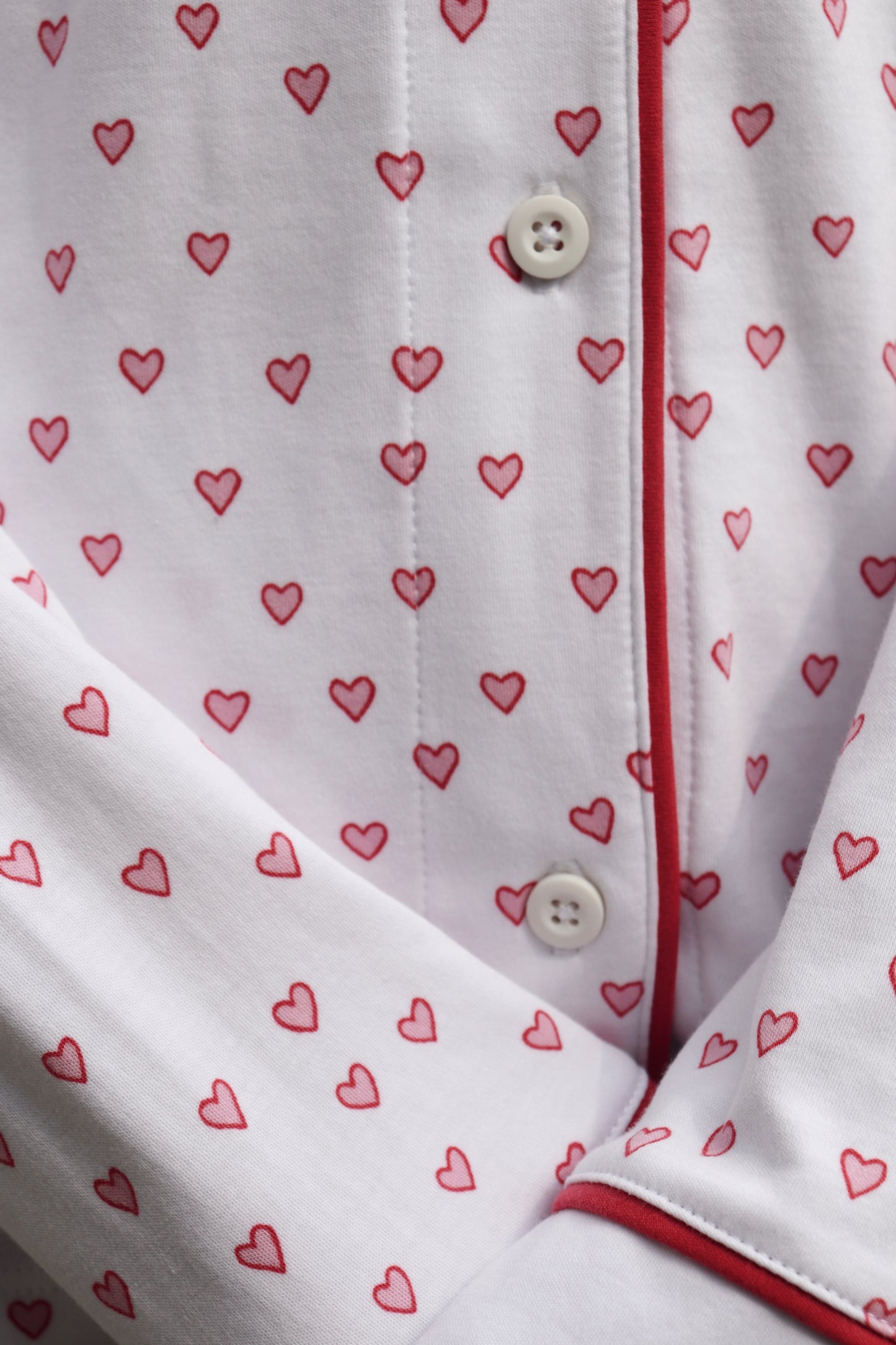 Pijama Manga Corta Short Corazones Rosas