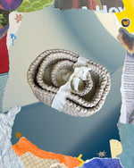 Canasta crochet decorativa