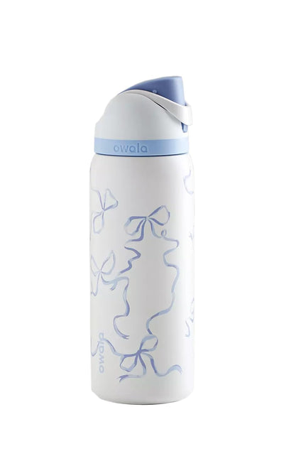Termo blanco con moños 24 OZ