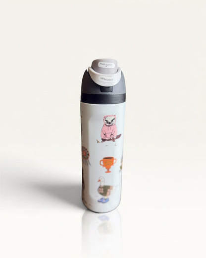 TERMO 24 OZ  BLANCO CON STICKERS
