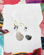 Aretes con perla de rio