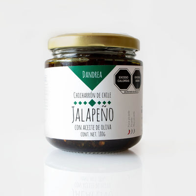 Salsa Chicharrón de Chile Jalapeño con Aceite de Oliva