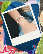 Brazalete entrelazado con charm MILKSHAKE