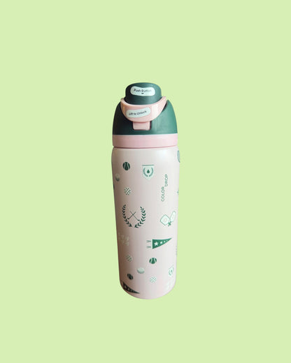 TERMO 32 OZ  ROSA CLARO CON DISEÑO DE TENIS