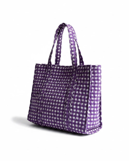Tote Morada con Cuadros