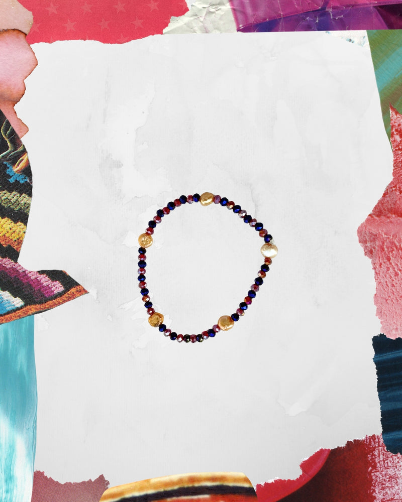 Brazalete con perla de rio VELVET