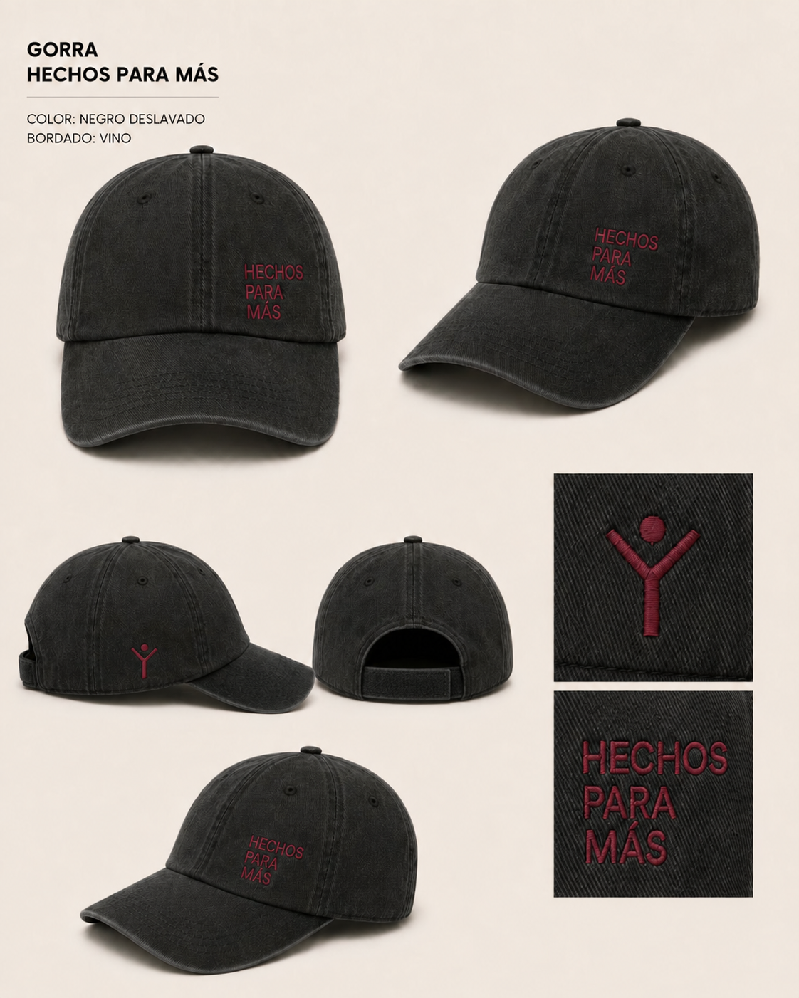 Gorra Hechos para Más