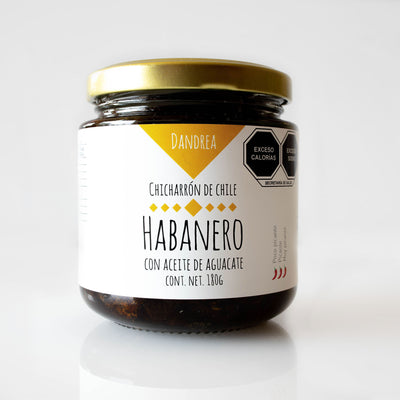 Salsa Chicharrón de Chile Habanero con Aceite de Aguacate