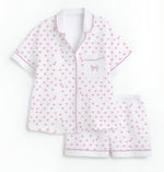 Pijama Manga Corta Short Corazones Rosas