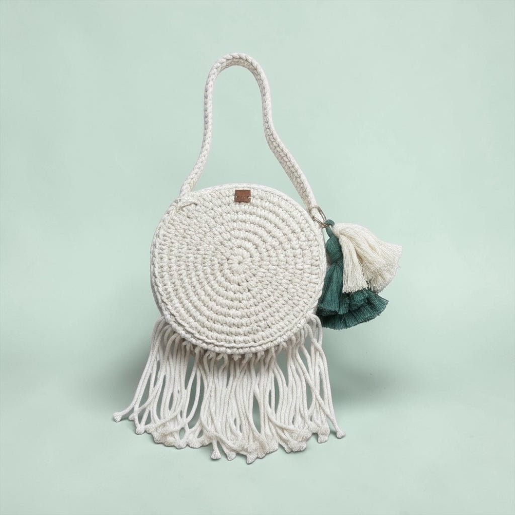 Bolsa de macrame circular