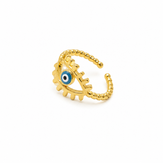 Anillo ojo azul turqueza