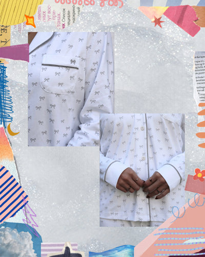 Pijama Grey Bows