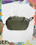 BOLSA CRUZADA TEJIDA VERDE ESPECIAL