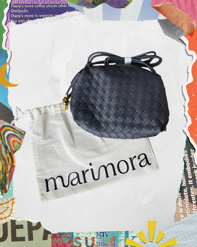 BOLSA CRUZADA TEJIDA GRIS