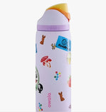 Termo morado con stickers 24 OZ