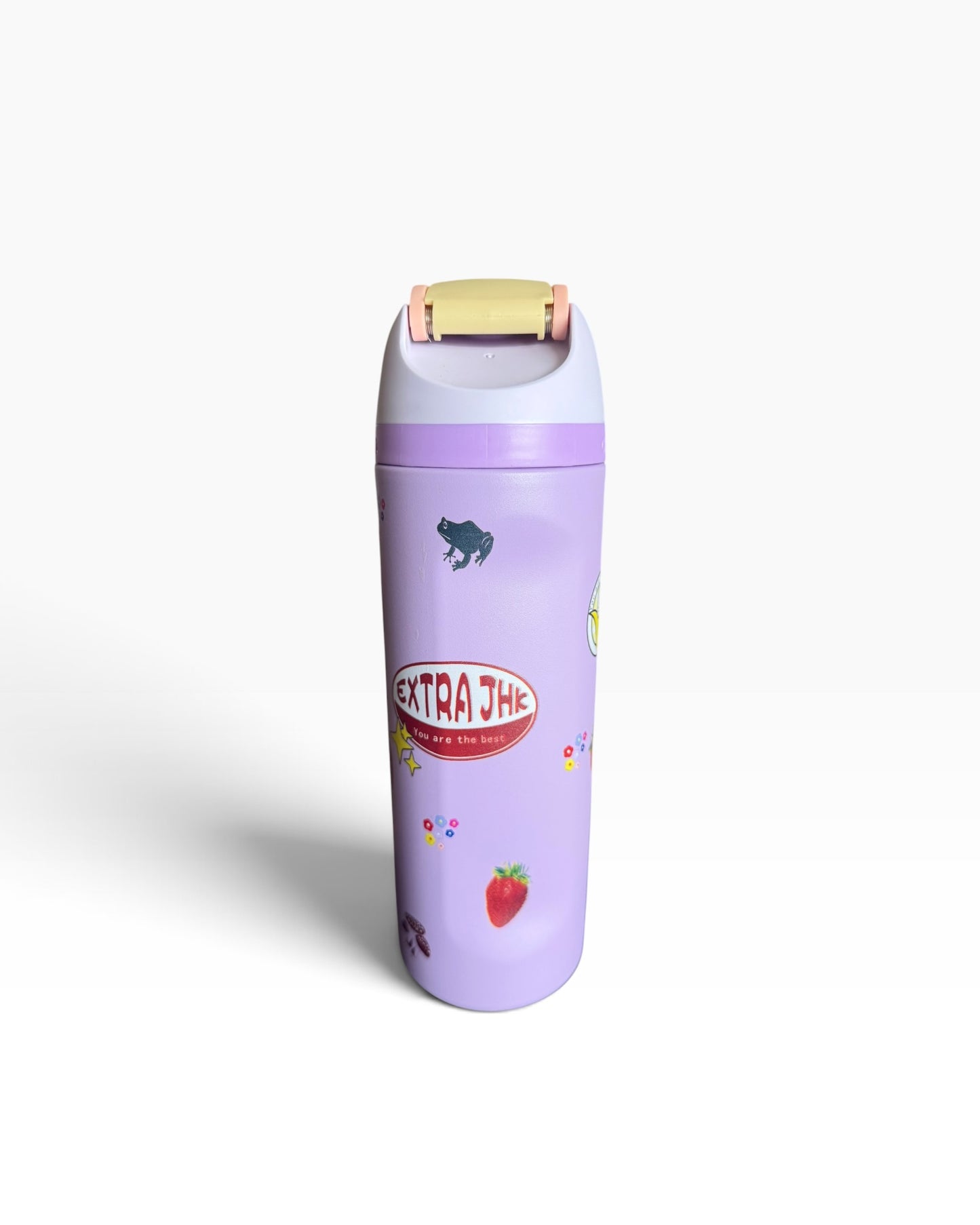 TERMO 24 OZ MORADO CON STICKERS