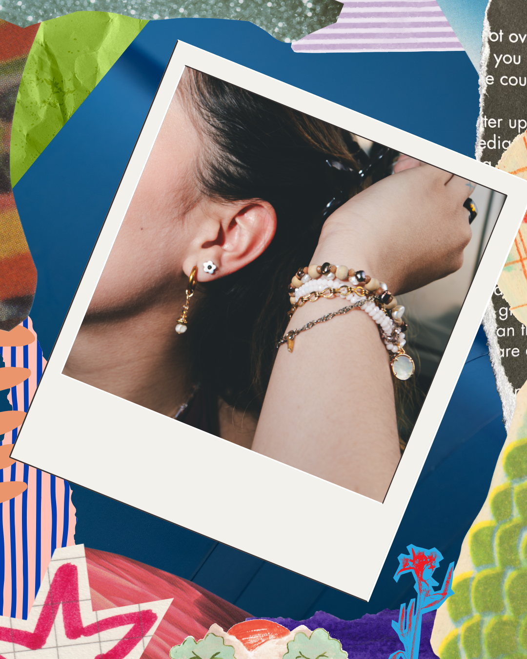 Aretes con perla de rio EXTRA-CHEESE