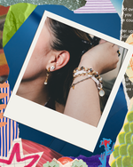 Aretes con perla de rio EXTRA-CHEESE