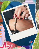 Brazalete entrelazado con perlas de rio SMASH