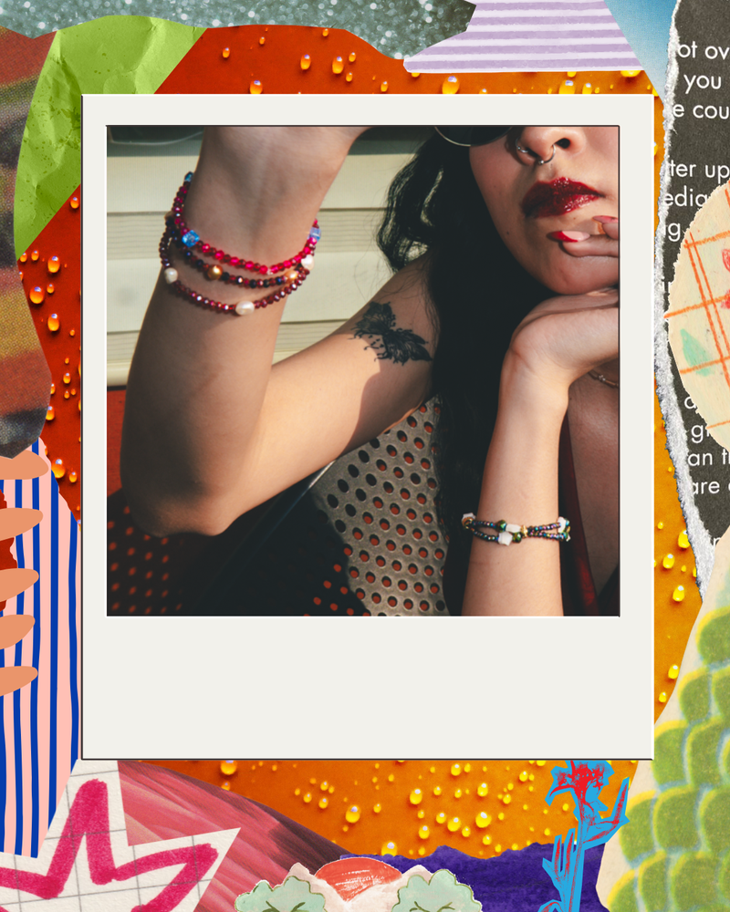 Brazalete con perla de rio