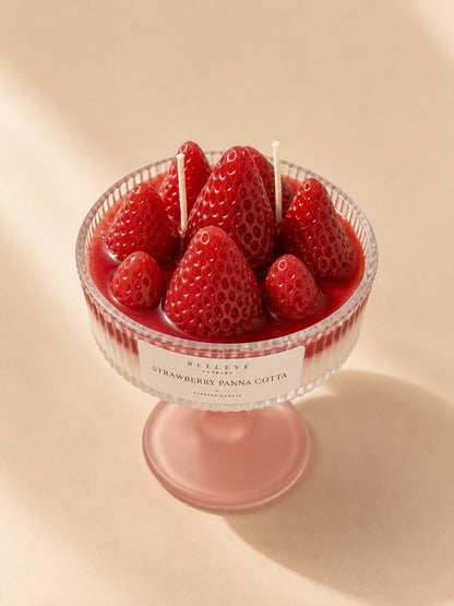 vela STRAWBERRY PANNA COTTA