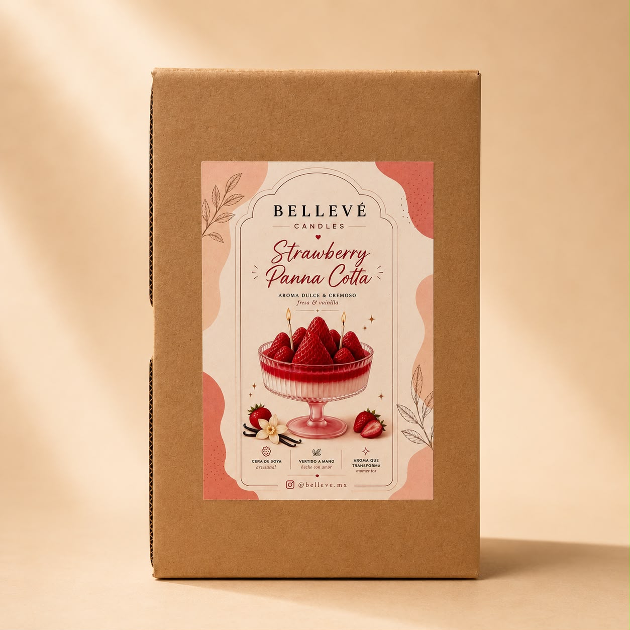 vela STRAWBERRY PANNA COTTA